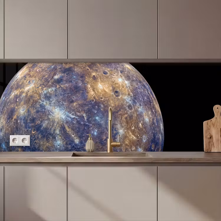 Keuken achterwand - Planeet - Kraters - Ruimte - Planeet - Kraters - Ruimte keuken achterwand 2 middel zz_3dshopping