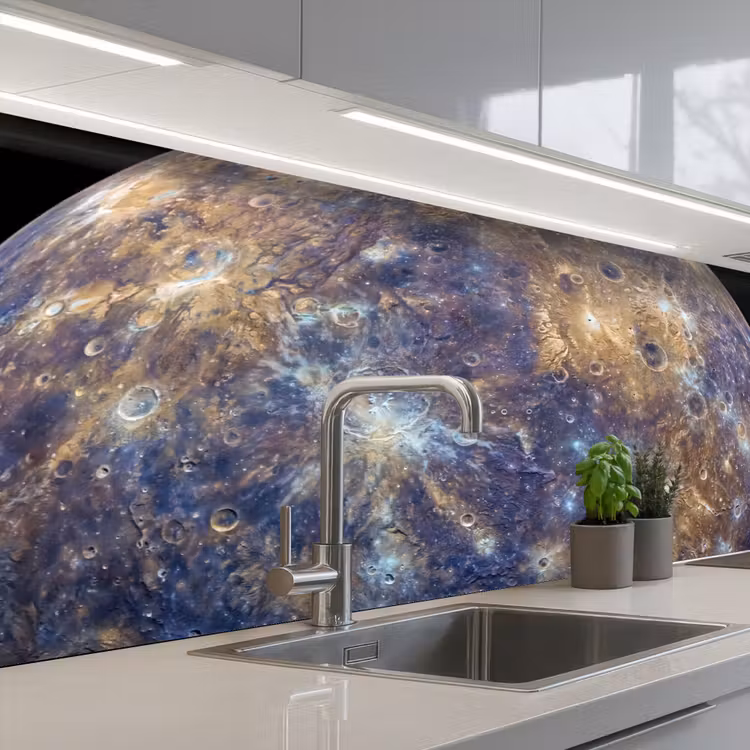 Keuken achterwand - Planeet - Kraters - Ruimte - Planeet - Kraters - Ruimte keuken achterwand 2 middel