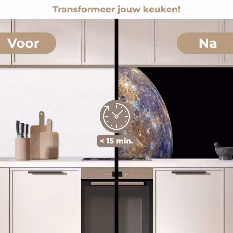 Keuken achterwand - Planeet - Kraters - Ruimte - Planeet - Kraters - Ruimte keuken achterwand 2 middel