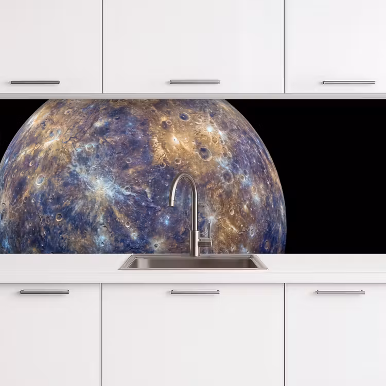 Keuken achterwand - Planeet - Kraters - Ruimte - Planeet - Kraters - Ruimte keuken achterwand 2 middel