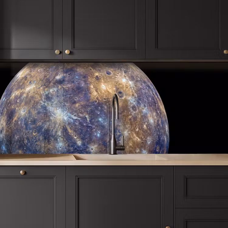 Keuken achterwand - Planeet - Kraters - Ruimte - Planeet - Kraters - Ruimte keuken achterwand 2 middel
