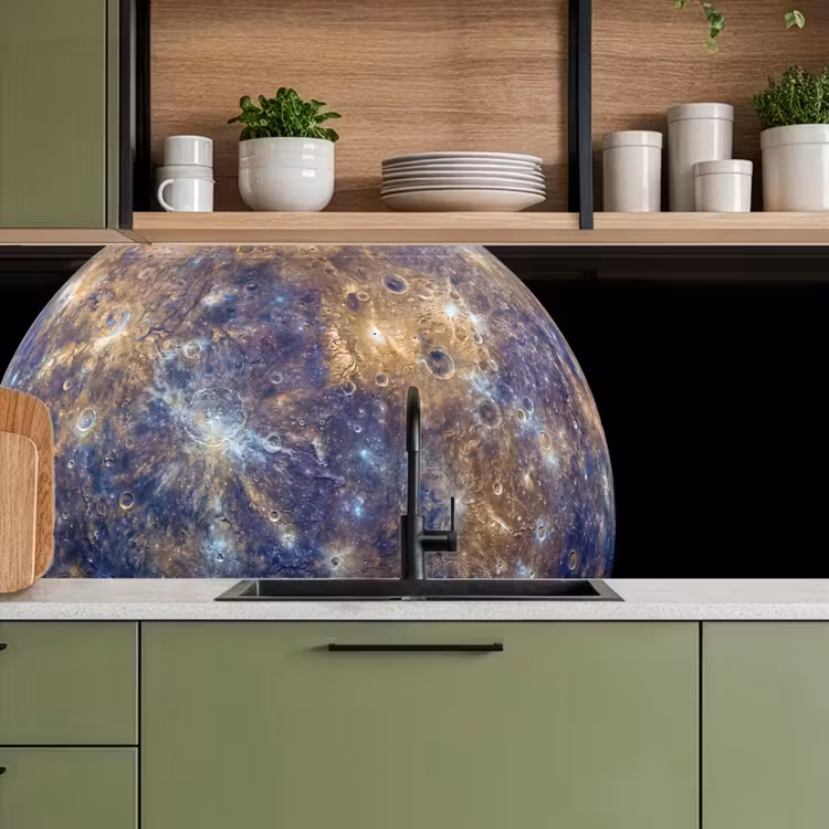 Keuken achterwand - Planeet - Kraters - Ruimte - Planeet - Kraters - Ruimte keuken achterwand 2 middel