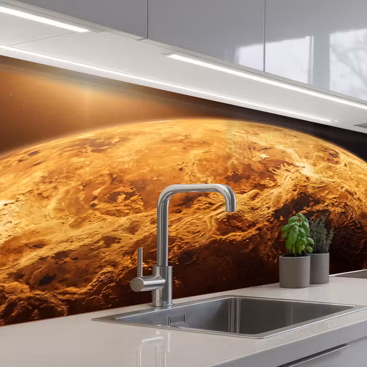 Keuken achterwand - Planeet - Ruimte - Oranje - Planeet - Ruimte - Oranje keuken achterwand 2 middel