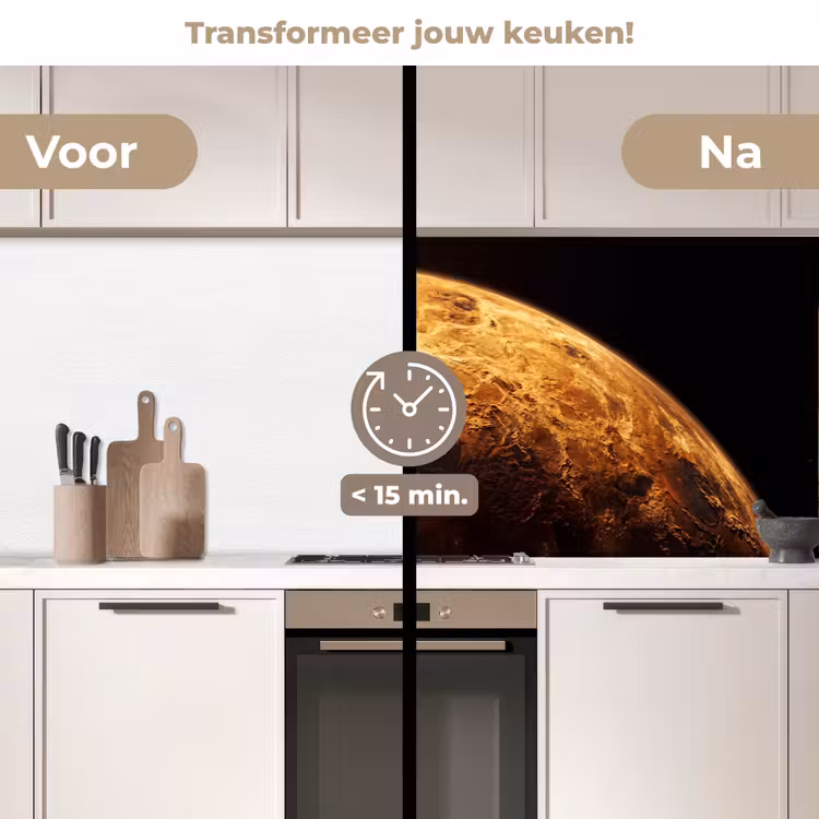 Keuken achterwand - Planeet - Ruimte - Oranje - Planeet - Ruimte - Oranje keuken achterwand 2 middel