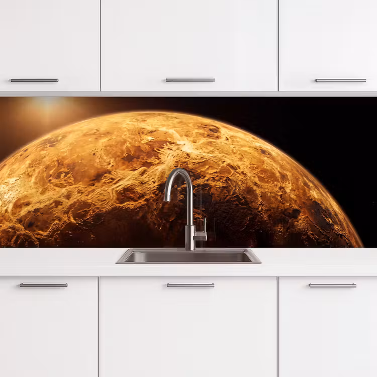Keuken achterwand - Planeet - Ruimte - Oranje - Planeet - Ruimte - Oranje keuken achterwand 2 middel