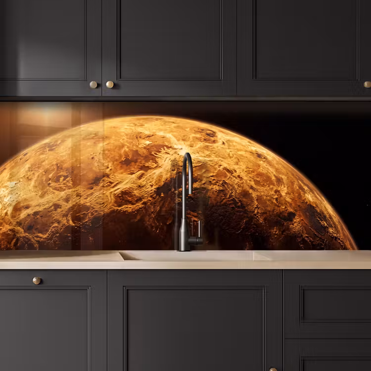 Keuken achterwand - Planeet - Ruimte - Oranje - Planeet - Ruimte - Oranje keuken achterwand 2 middel
