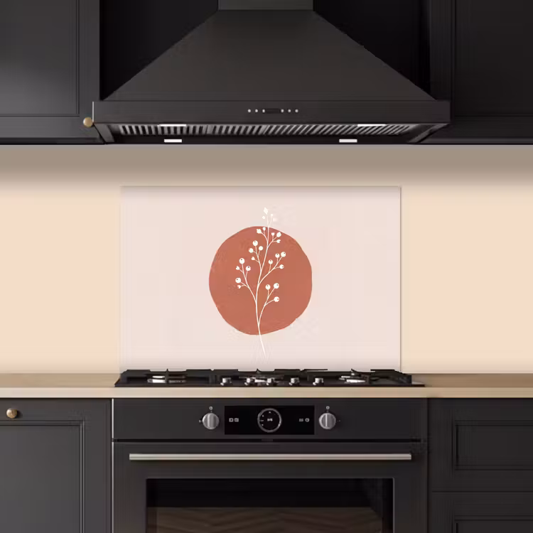 Plant - Tak - Abstract - Modern - Wit keuken achterwand spatscherm klein -sfeer1