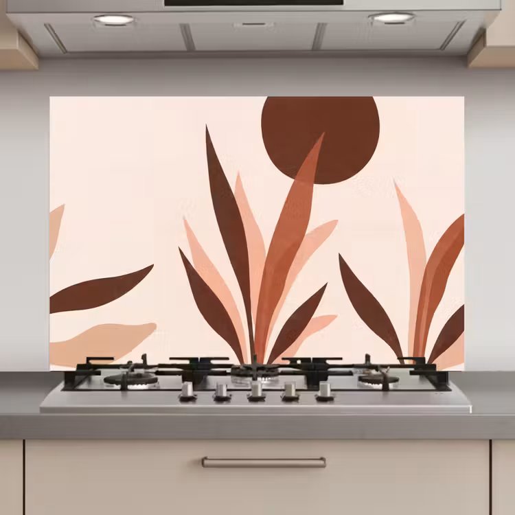 Planten - Abstract - Natuur - Bruin keuken achterwand spatscherm klein -3d_website