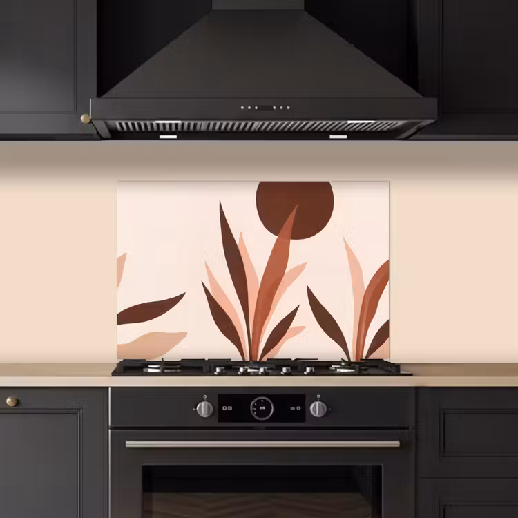 Planten - Abstract - Natuur - Bruin keuken achterwand spatscherm klein -sfeer1