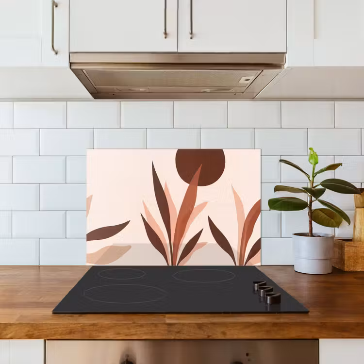 Planten - Abstract - Natuur - Bruin keuken achterwand spatscherm klein -sfeer2