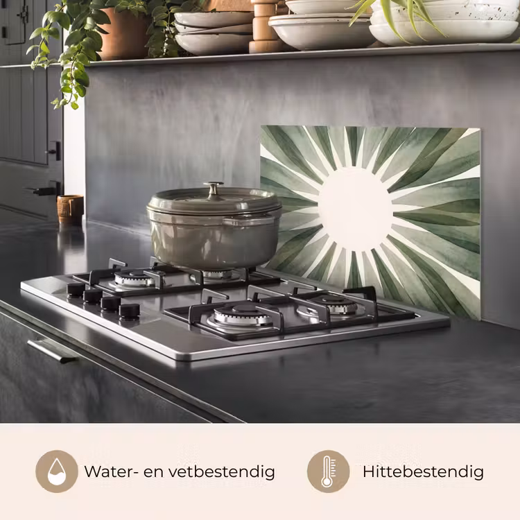 Planten - Abstract - Waterverf - Groen - Natuur keuken achterwand spatscherm klein -usp_NL