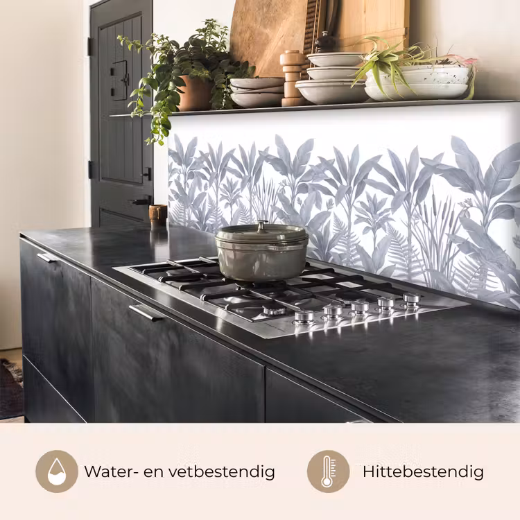 Planten - Bladeren - Natuur - Grijs keuken achterwand 2 middel -usp_NL