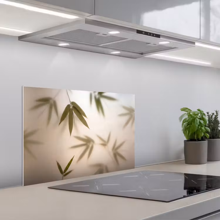 Planten - Bladeren - Natuur - Groen keuken achterwand spatscherm klein -3d_schuin