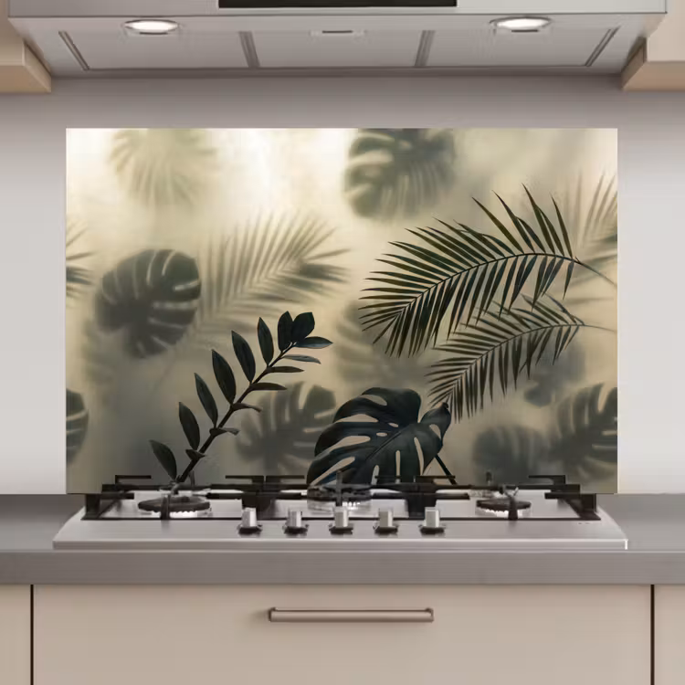Planten - Bladeren - Schaduwen - Groen - Modern keuken achterwand spatscherm klein -3d_website