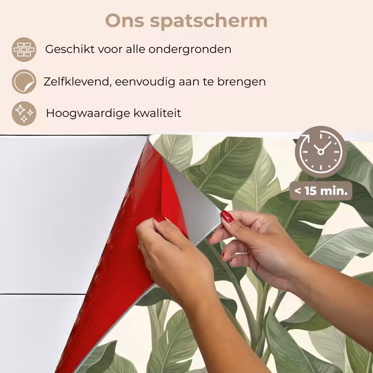 Planten - Bladeren - Tropisch - Groen keuken achterwand spatscherm klein -spatscherm_NL