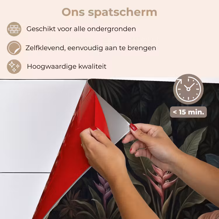 Planten - Tropisch - Jungle - Donker - Natuur keuken achterwand spatscherm klein -spatscherm_NL