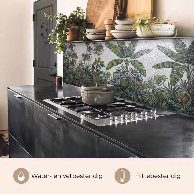 Planten - Tropisch - Mozaïek - Groen - Natuur keuken achterwand 2 middel -usp_NL