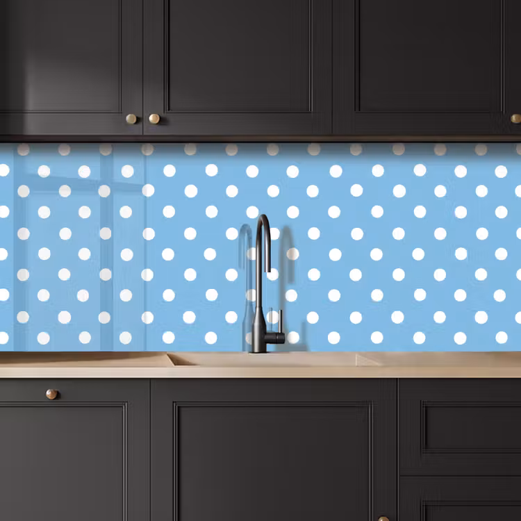 Polka - Dots - Blauw keuken achterwand 2 middel 871 -sfeer1