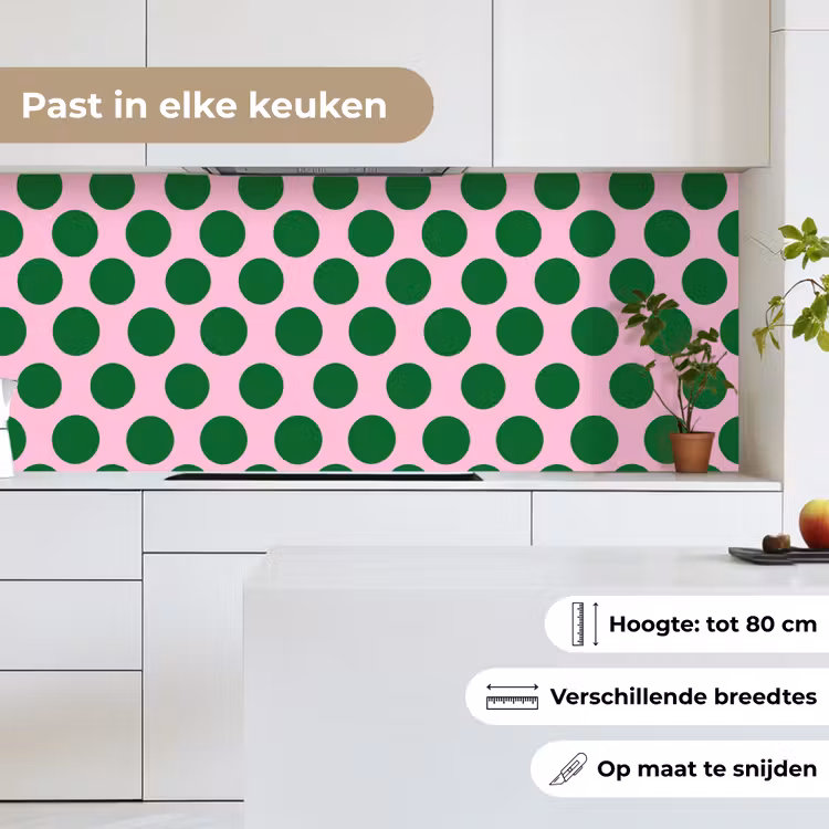 Polkadots - Patroon - Groen keuken achterwand 2 middel 871 -sfeer4_NL