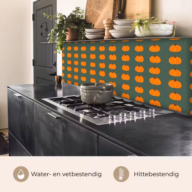 Pompoen - Patroon - Oranje keuken achterwand 2 middel 871 -usp_NL