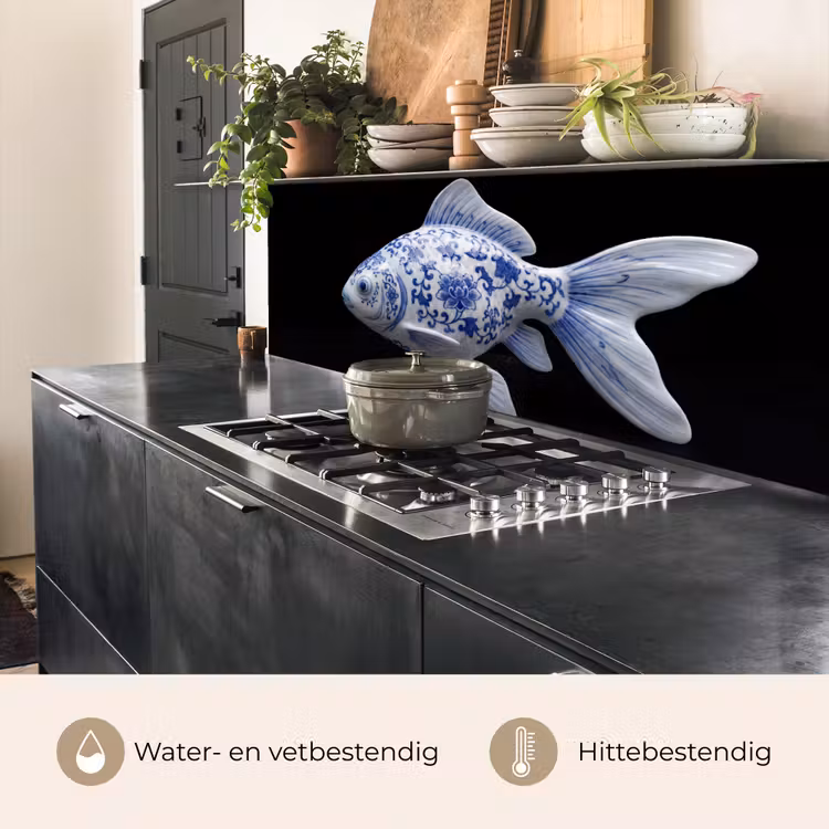 Porselein - Goudvis - Delfts - Blauw keuken achterwand 2 middel -usp_NL