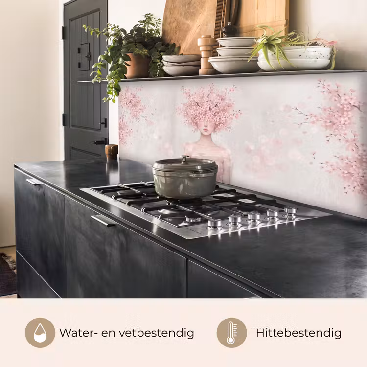 Portret - Kersenbloesem - Roze keuken achterwand 2 middel -usp_NL