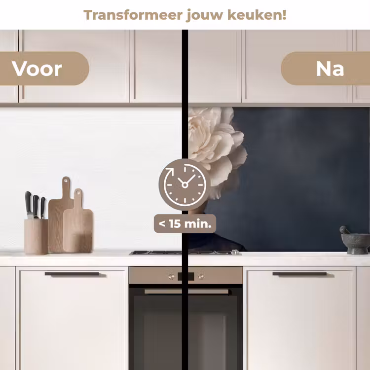 Portret - Mysterieus - Wit keuken achterwand 2 middel -voor-na2_NL