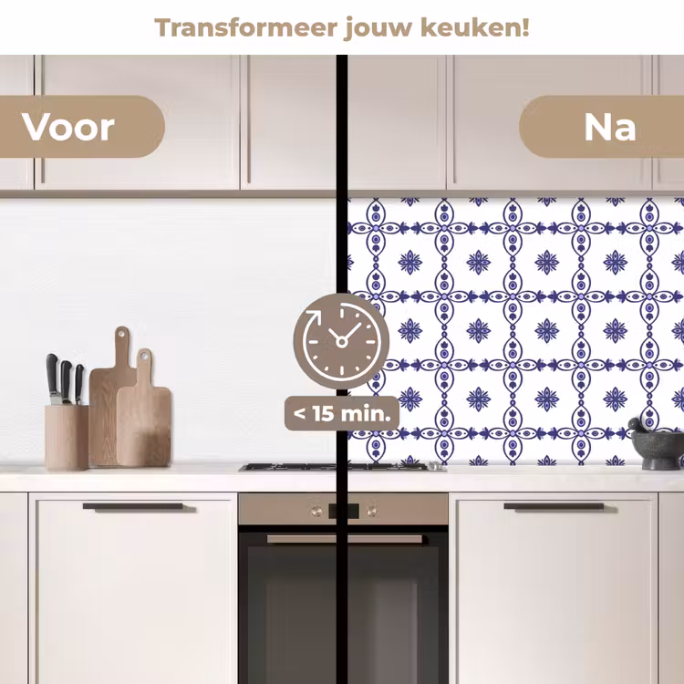 Portugal - Patronen - Blauw keuken achterwand 2 middel 871 -voor-na2_NL