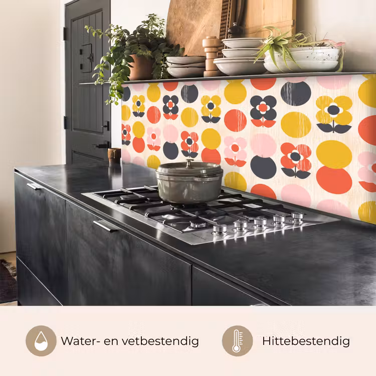 Retro - Design - Bloemen - Pastel keuken achterwand 2 middel 871 -usp_NL