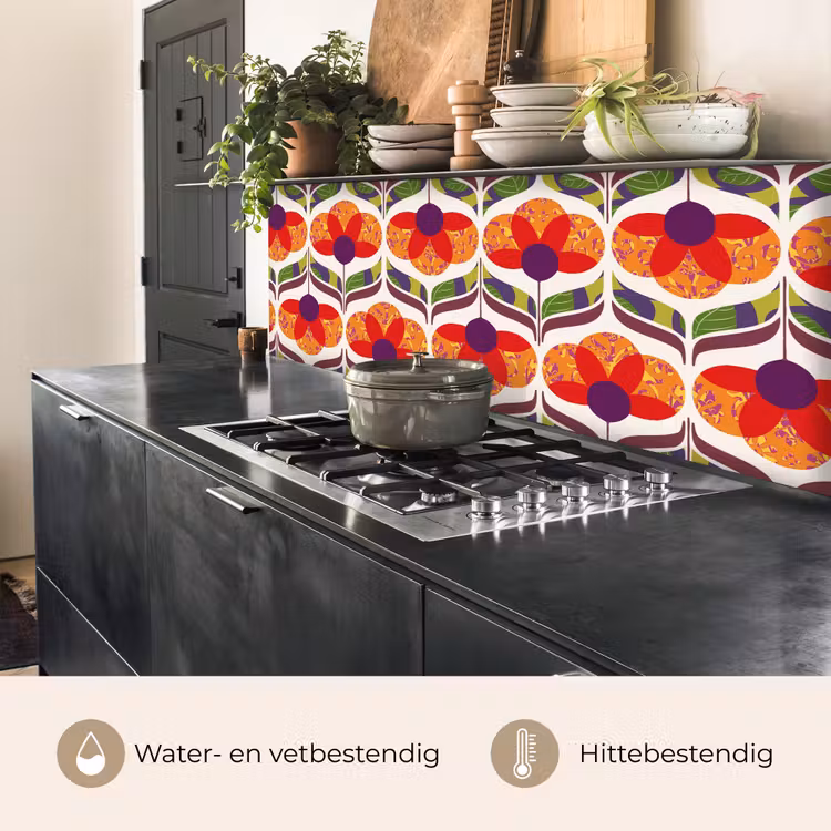 Retro - Flower Power - Vintage - Kleuren keuken achterwand 2 middel 871 -usp_NL
