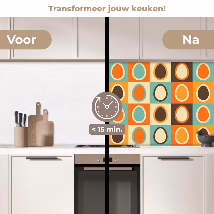 Retro - Patronen - Ei keuken achterwand 2 middel 871 -voor-na2_NL