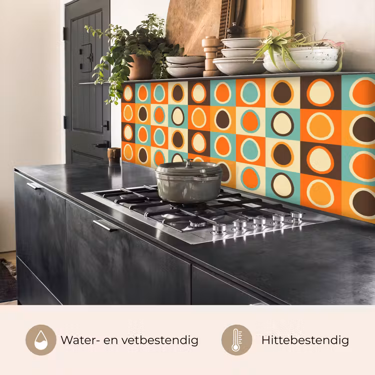 Retro - Patronen - Ei keuken achterwand 2 middel 871 -usp_NL