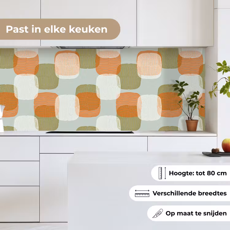 Retro - Patroon - Pastel keuken achterwand 2 middel 871 -sfeer4_NL