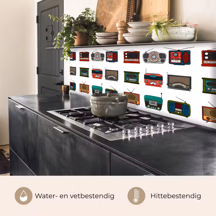 Retro - Radio - Design keuken achterwand 2 middel 871 -usp_NL