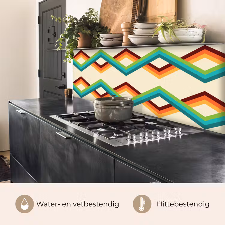 Retro - Strepen - Design - Seventies keuken achterwand 2 middel 871 -usp_NL