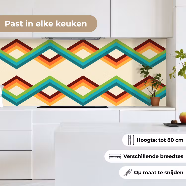 Retro - Strepen - Design - Seventies keuken achterwand 2 middel 871 -sfeer4_NL