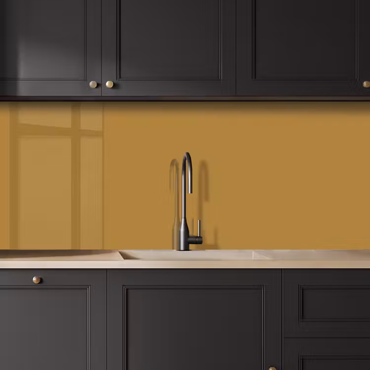 Rhythmic - Ochre - Geel keuken achterwand 2 middel 871 -sfeer1