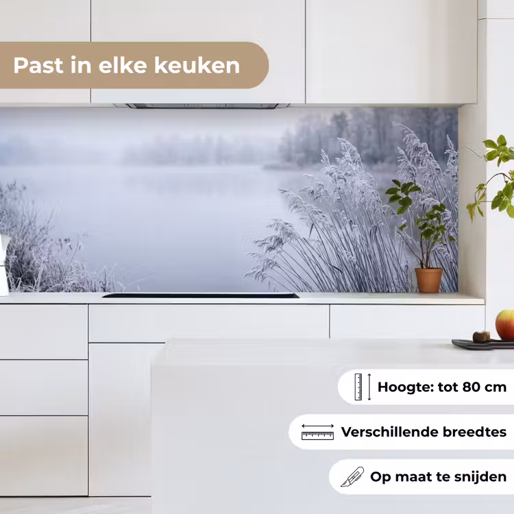 Riet - Bevroren - Winter - Natuur keuken achterwand 2 middel -sfeer4_NL