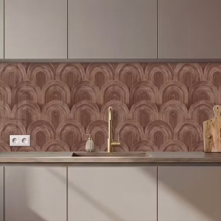 Ritmisch - Effect - Bruin keuken achterwand 2 middel 871 zz_3dshopping