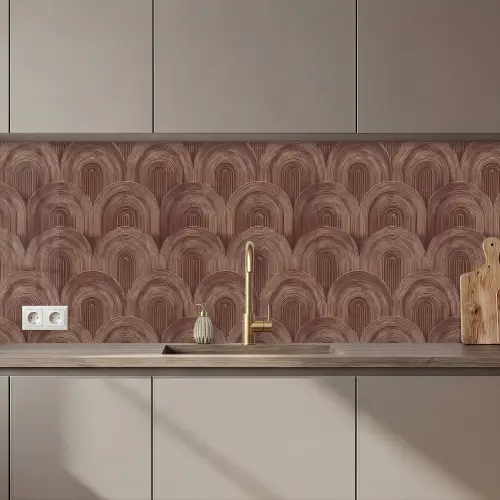 Keuken achterwand - Ritmisch - Effect - Bruin