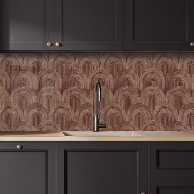 Ritmisch - Effect - Bruin keuken achterwand 2 middel 871 -sfeer1