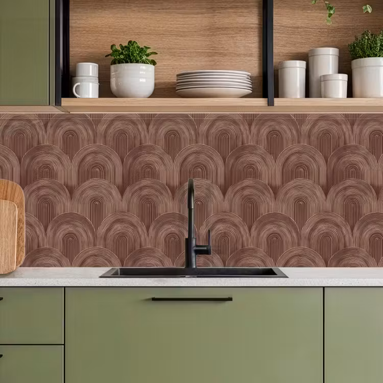 Ritmisch - Effect - Bruin keuken achterwand 2 middel 871 -sfeer3