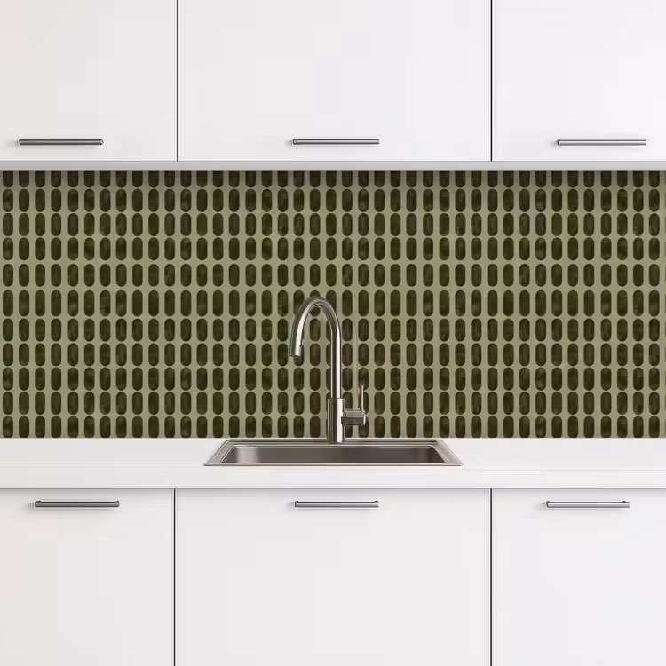 Ritmisch - Effect - Groen keuken achterwand 2 middel 871 -3d