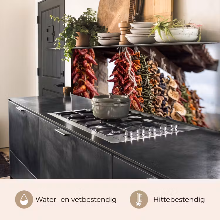 Keuken achterwand - Rode pepers - Eten - Rode pepers - Eten keuken achterwand 2 middel