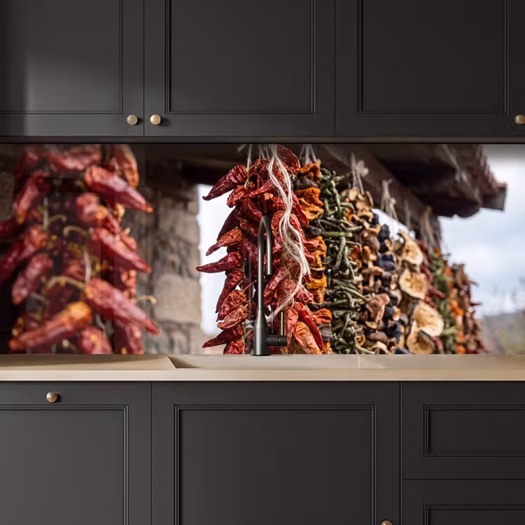 Keuken achterwand - Rode pepers - Eten - Rode pepers - Eten keuken achterwand 2 middel