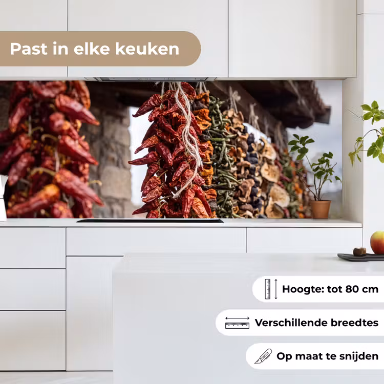 Keuken achterwand - Rode pepers - Eten - Rode pepers - Eten keuken achterwand 2 middel