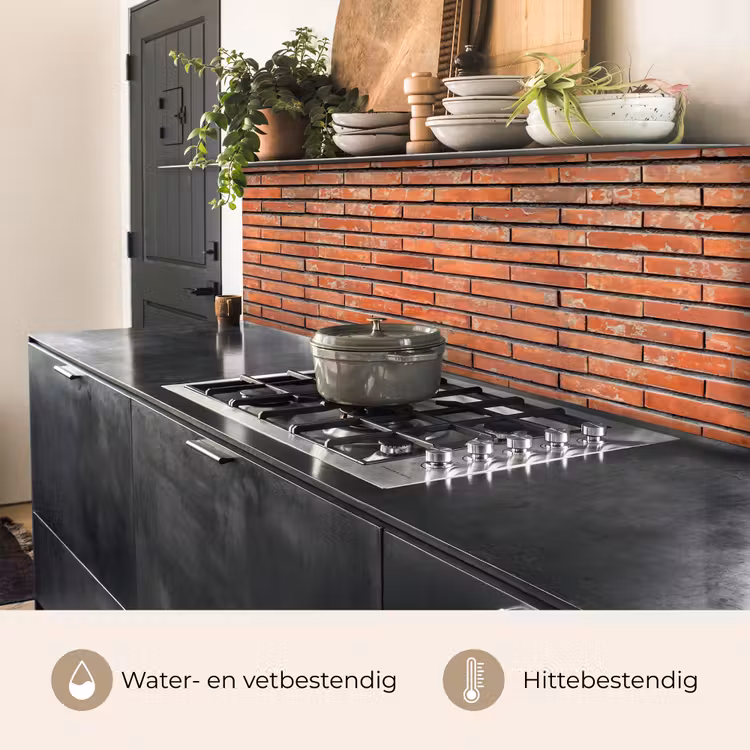 Rood - Bakstenen - Muur - Beschadiging keuken achterwand 2 middel 871 -usp_NL