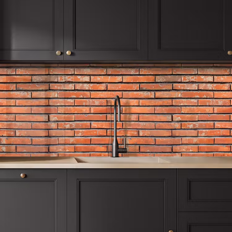 Rood - Bakstenen - Muur - Beschadiging keuken achterwand 2 middel 871 -sfeer1