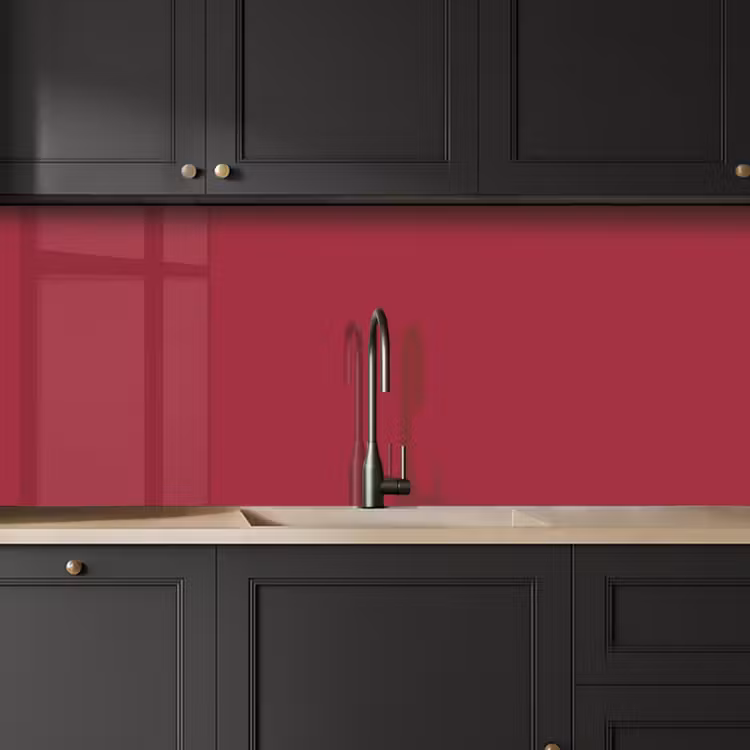 Rood - Effen kleur keuken achterwand 2 middel 871 -sfeer1