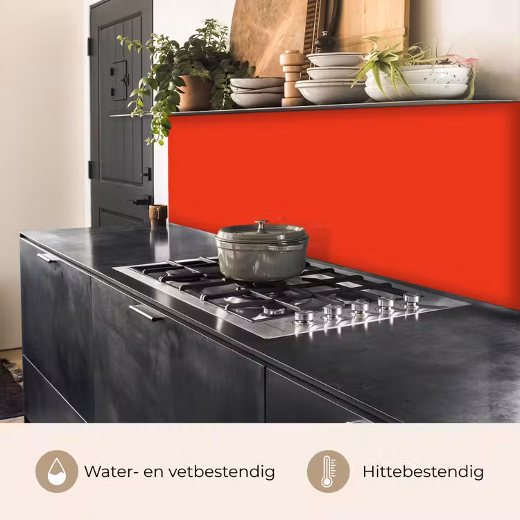 Rood - Kleur - Effen keuken achterwand 2 middel 871 -usp_NL
